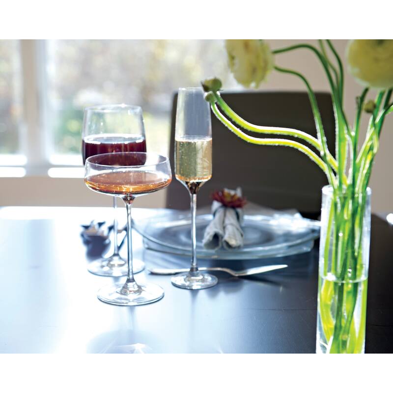 Barski Handmade Glass Champagne Saucer with Gold Dipped Bottom