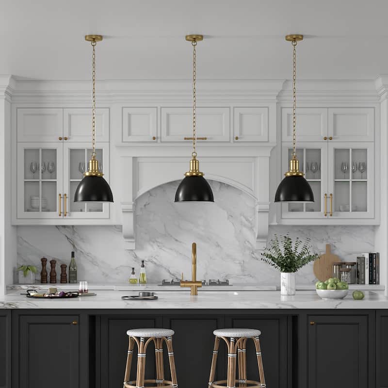 Elodie 12" Wide Pendant with Metal Shade - 12" Wide