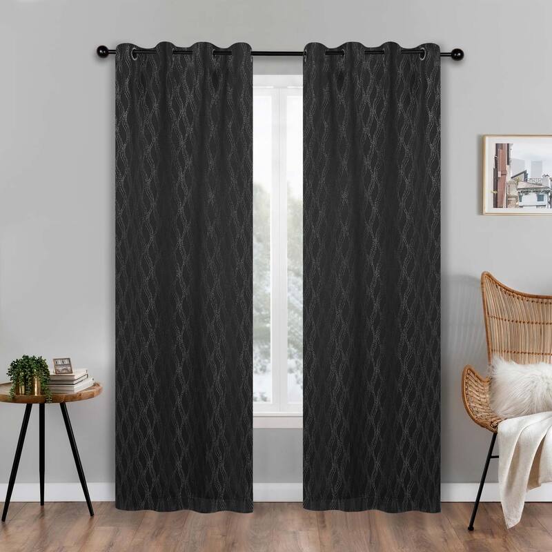 Superior Zuri Washable Room Darkening Curtains, Set of 2 Panels