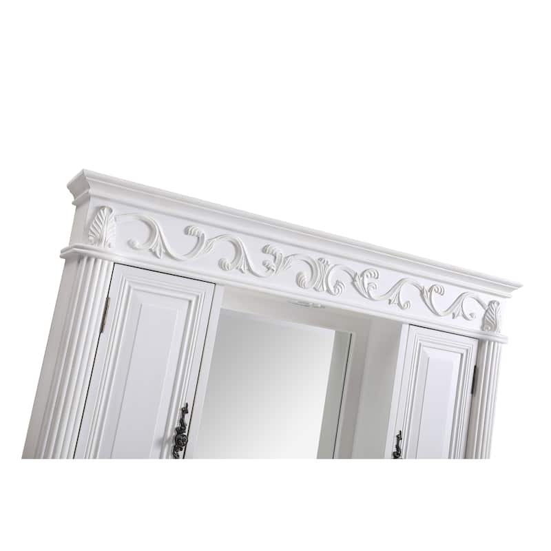Roman 42" Antique White Medicine Cabinet