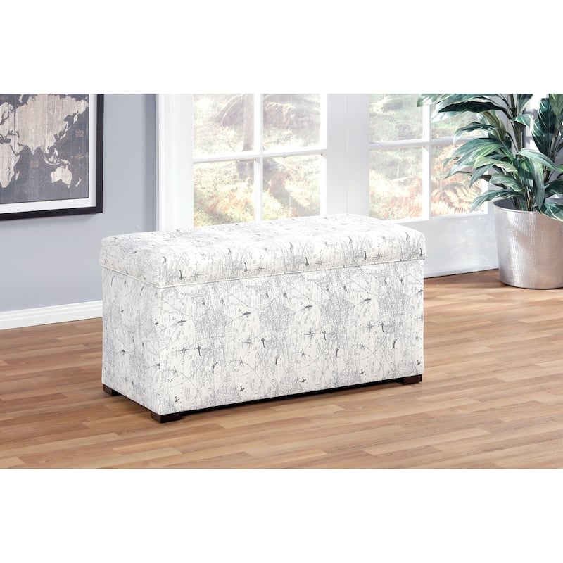 Angela by Sole Designs Upholstered Storage Ottoman Bench