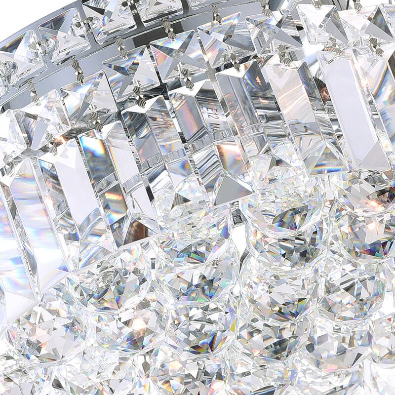 Colosseum 8 Light Flush Mount With Chrome Finish