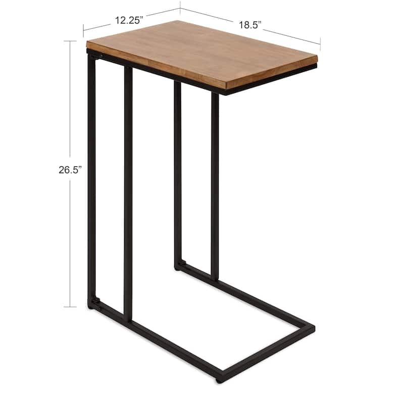 Kate and Laurel Lockridge Metal Base C-Table