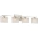 preview thumbnail 1 of 1, Westcap 4-Light Bathroom Vanity Light in Brushed Nickel Brushed Nickel