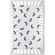 preview thumbnail 1 of 1, Moon and Star Baby Boy or Girl Fitted Mini Portable Crib Sheet For Portable Crib - Navy Blue Gold Watercolor Celestial Sky
