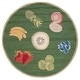 preview thumbnail 29 of 54, SAFAVIEH Handmade Chelsea Britny French Country Fruit Wool Rug 4' Round - Hunter Green - Round