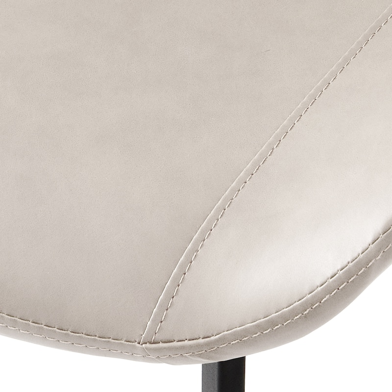 Dining Chairs 2PCS, Modern Kitchen & Dining Room Chairs, Upholstered Faux Leather Cushion Seat and Sturdy Metal Legs