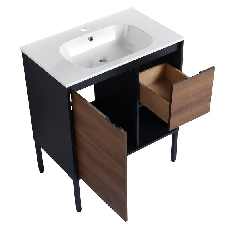 30 inch Freestanding Bathroom Vanity With Gel Sink