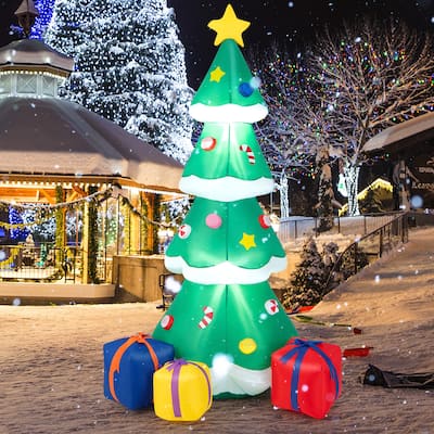 Gymax 6FT Tall Inflatable Blow up Christmas Tree Holiday Decor Tree w/ - See Details