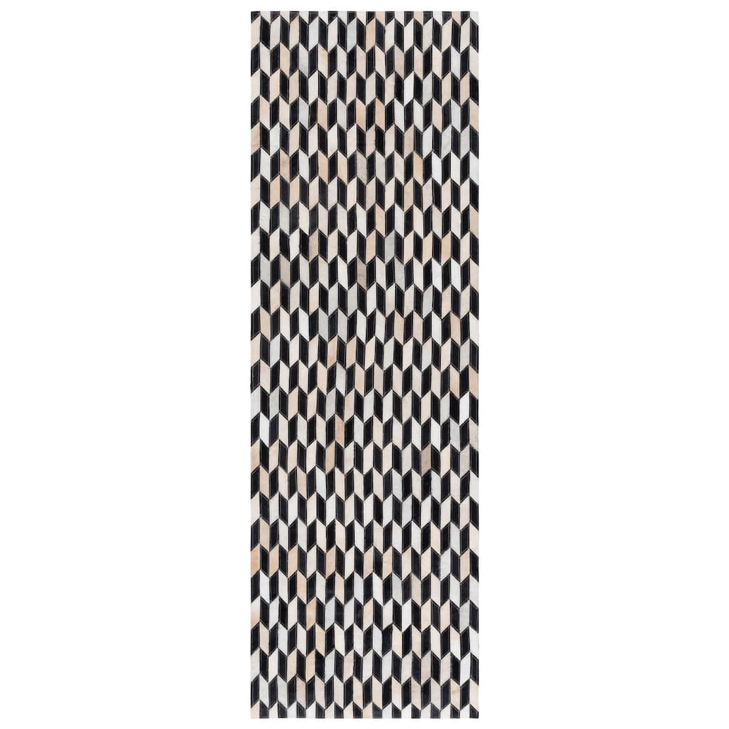 SAFAVIEH Handmade Studio Leather Iman Contemporary Leather Rug - 2'3" x 7' Runner