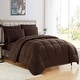 preview thumbnail 6 of 74, Sweet Home Collection All Season Bed in A Bag Solid Color Comforter & Sheet Set Ultra Soft Bedding Brown - Full