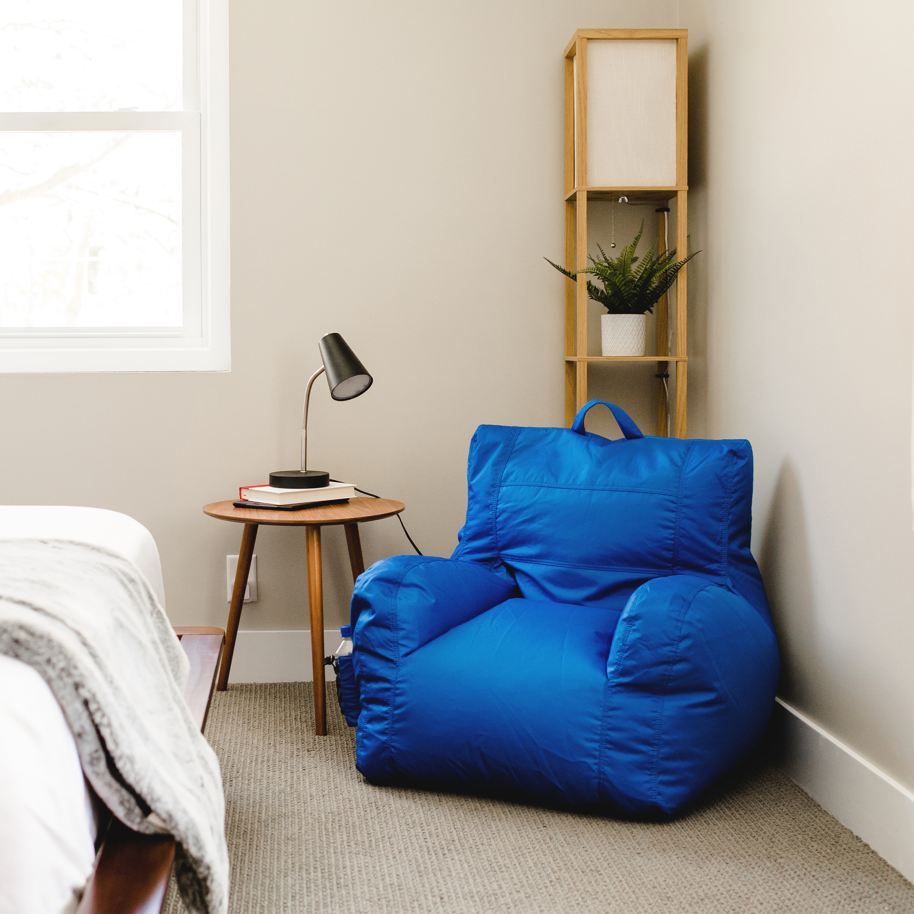 blue big joe bean bag