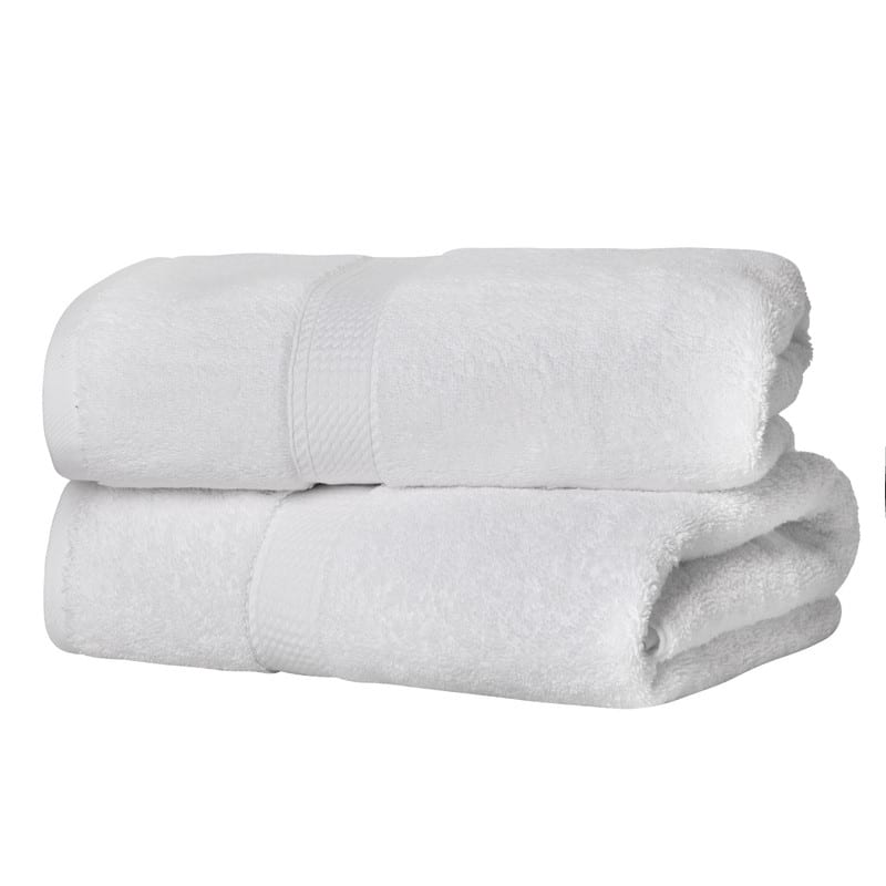 Superior Egyptian Cotton Pile Heavyweight Bath Towel Set of 2