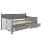 preview thumbnail 4 of 14, Merax X-shaped Decoration Twin Daybed with 2 Large Drawers