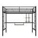 preview thumbnail 5 of 7, Full Metal Loft Bed with Desk and Shelf