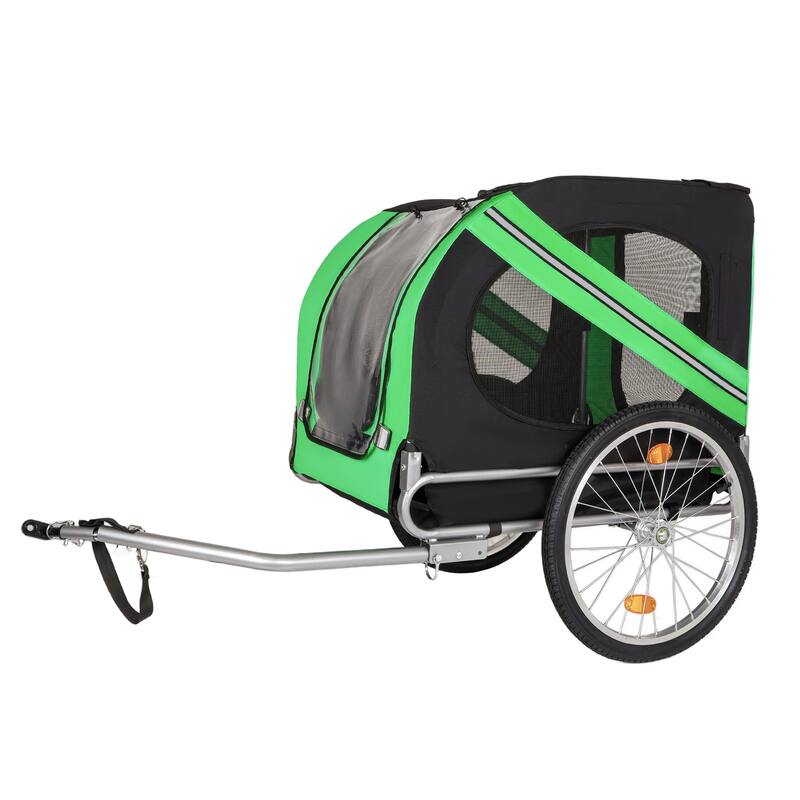 Large Folding Bike Trailer for Dogs, 100LB Capacity All-Terrain Pet Carrier for Cycling, Jogging, Camping & Outdoor Adventures