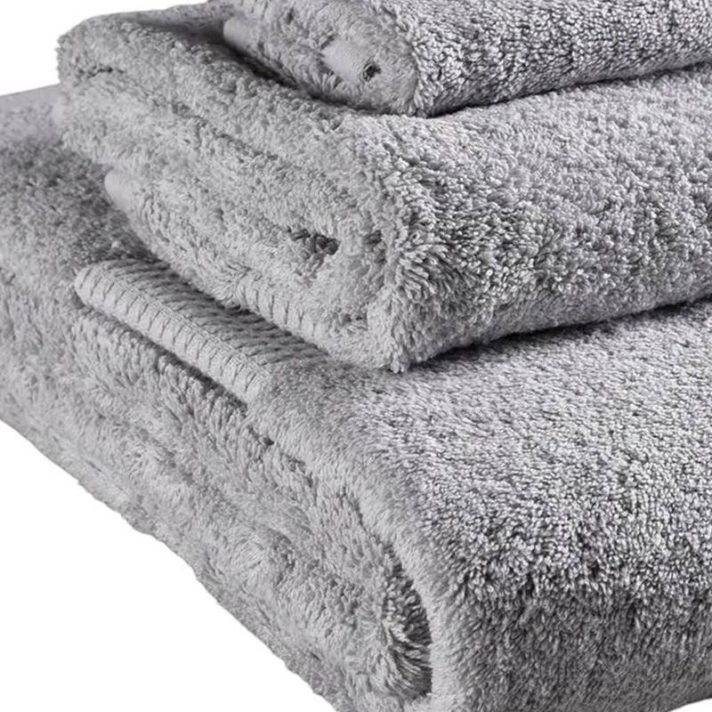 HomeRoots Set of Three Light Gray Cotton Quick Dry Terry Cloth Towels - 54.00' X '30.00' X '1.00