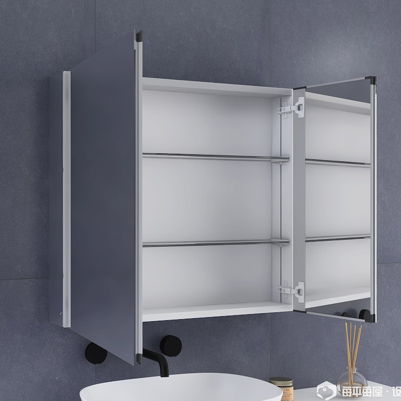 Rectangular Aluminum Recessed Mount /Surface Mount Medicine Cabinet with Mirror