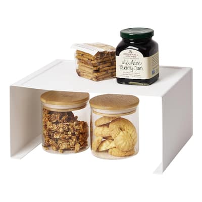 Yamazaki Home Stackable Countertop Shelf - Two Sizes, Steel, Large, Stack up to two, Holds 11 lbs