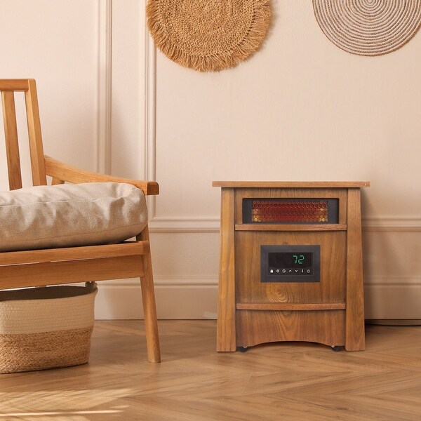 LifeSmart 8 Element Ifrared Heater Wood Cabinet - Bed Bath