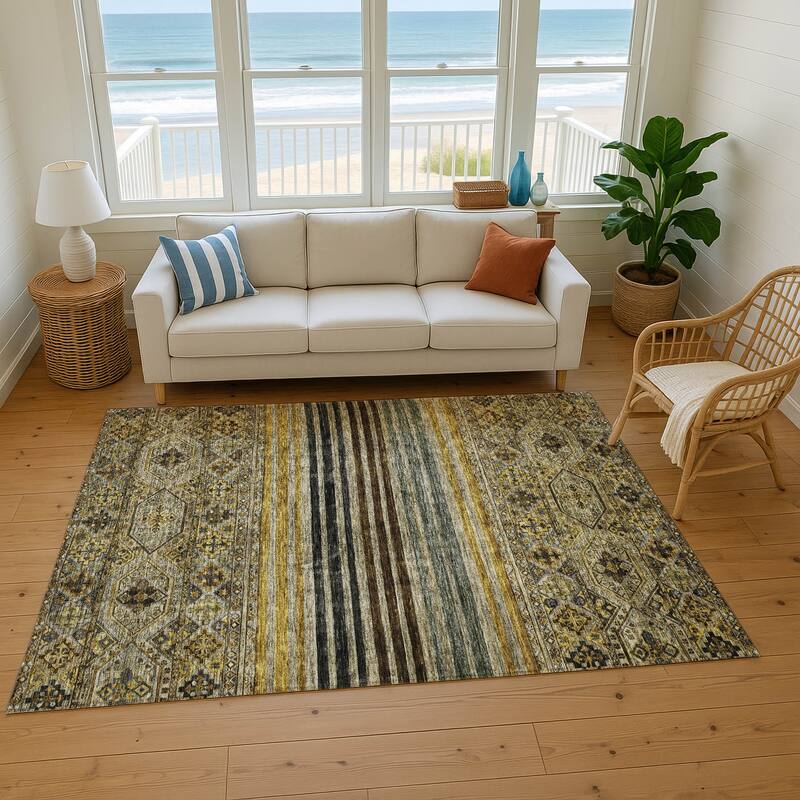 Premium Washable Super Soft Boho Stripes Mayfield Rug