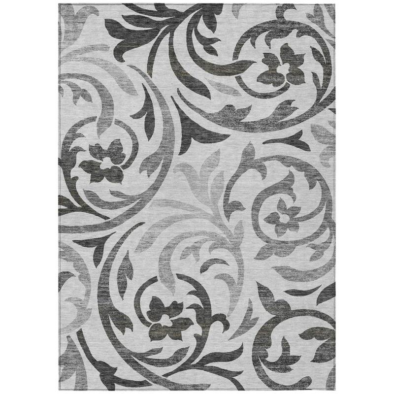 HomeRoots Floral Transitional Rectangle Outdoor Rug