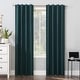 preview thumbnail 55 of 91, Sun Zero Cyrus Thermal Total Blackout Back Tab Curtain Panel, Single Panel 40" x 63" - Teal