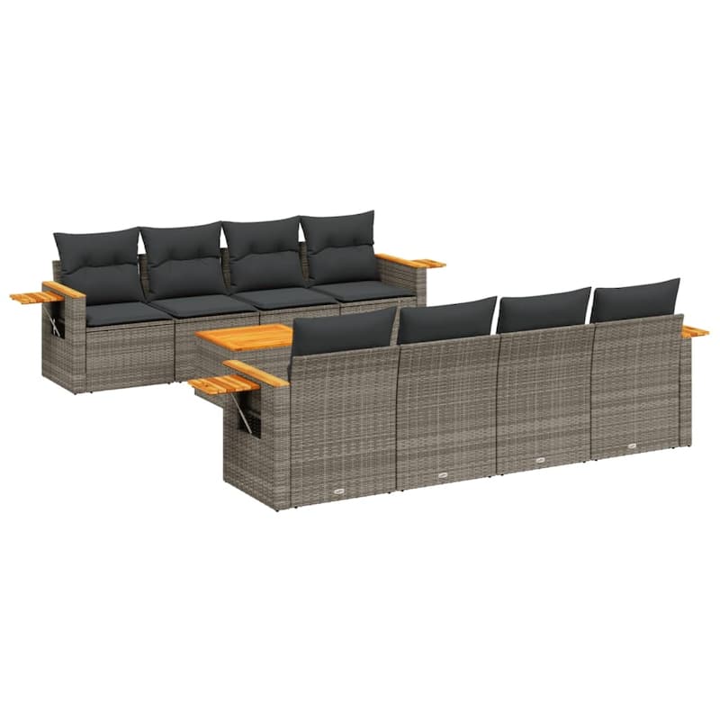 vidaXL Garden Sofa Set Grey - 21.7 x 21.7 x 14.6