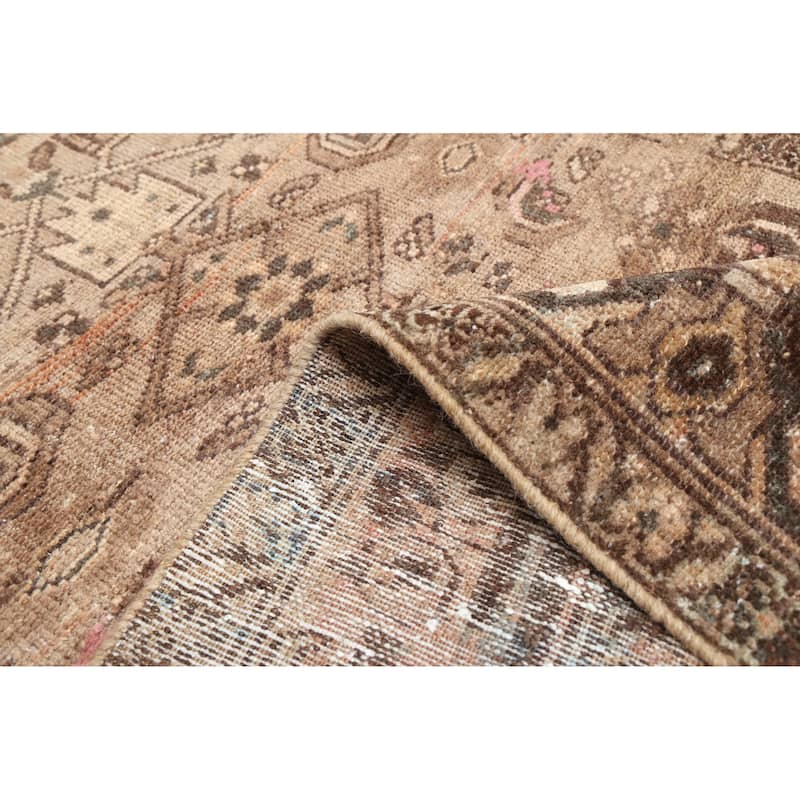 ECARPETGALLERY Hand-knotted Antalya Vintage Brown Wool Rug - 3'6 x 9'6