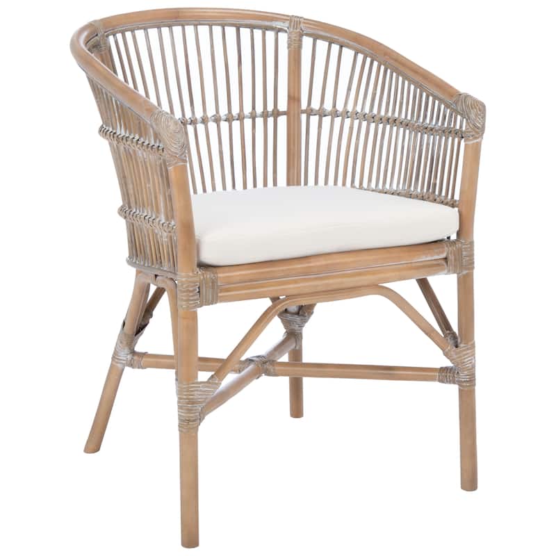 SAFAVIEH Sula Natural Rattan Accent Chair - 22.6" W x 24" L x 30.7" H - 23Wx24Dx31H