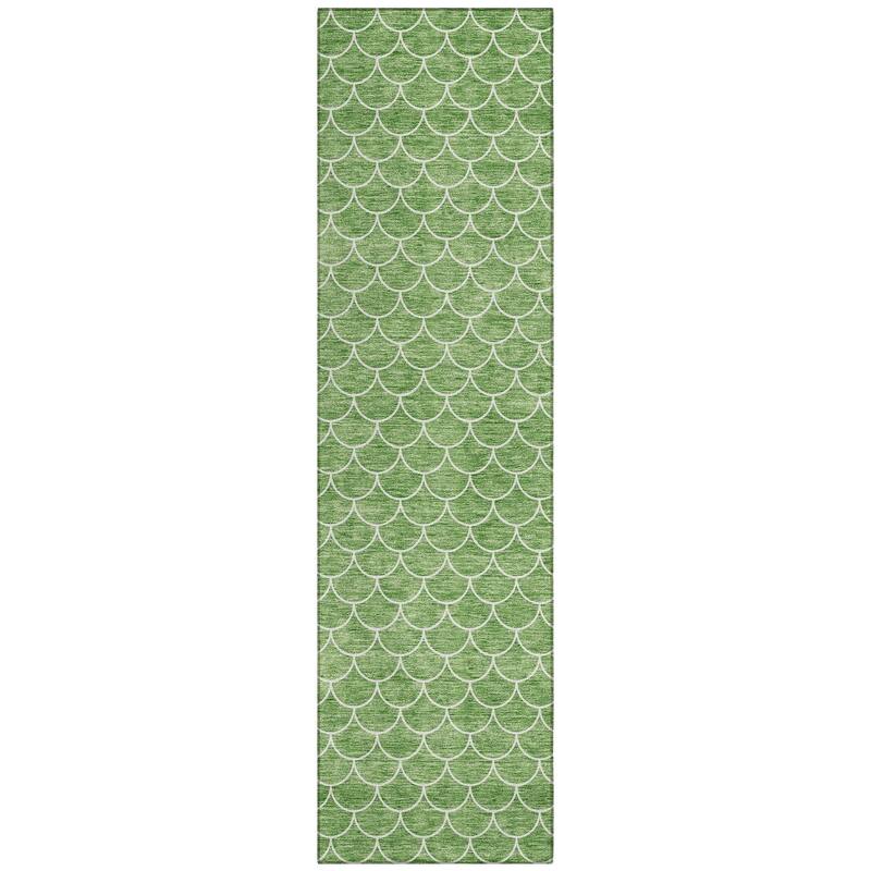 Machine Washable Indoor/ Outdoor Chantille Modern Geo Rug