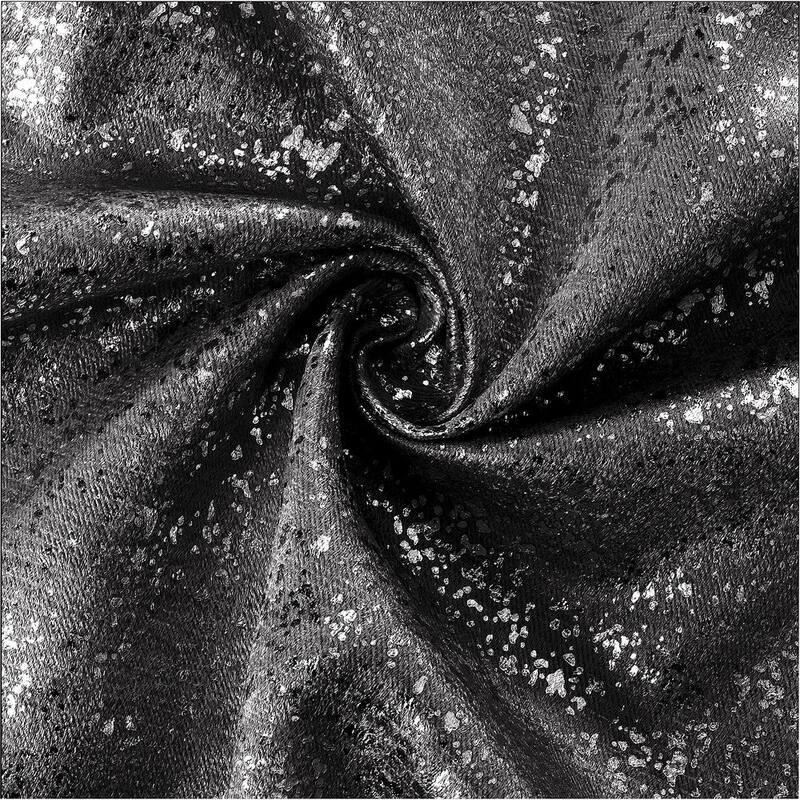 Dainty Home 2 Pack Artisinal 100% Blackout Grommet Curtain Panel Pair with 3D Lurex Texture