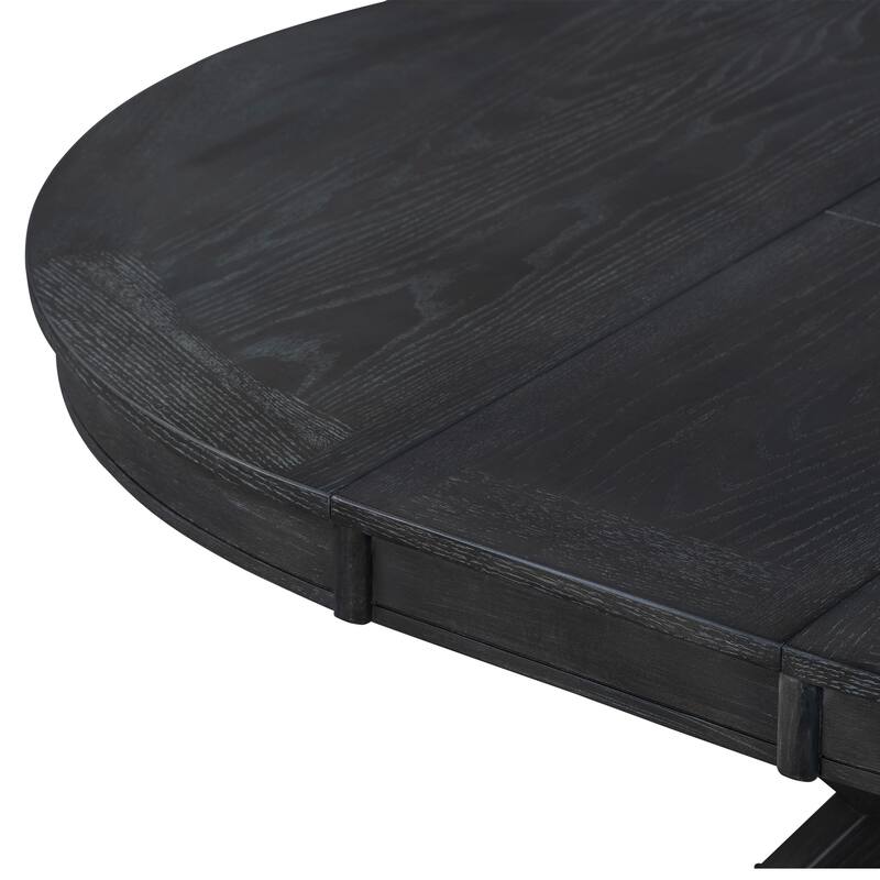 Retro Functional Extendable Dining Table with a 12" Leaf