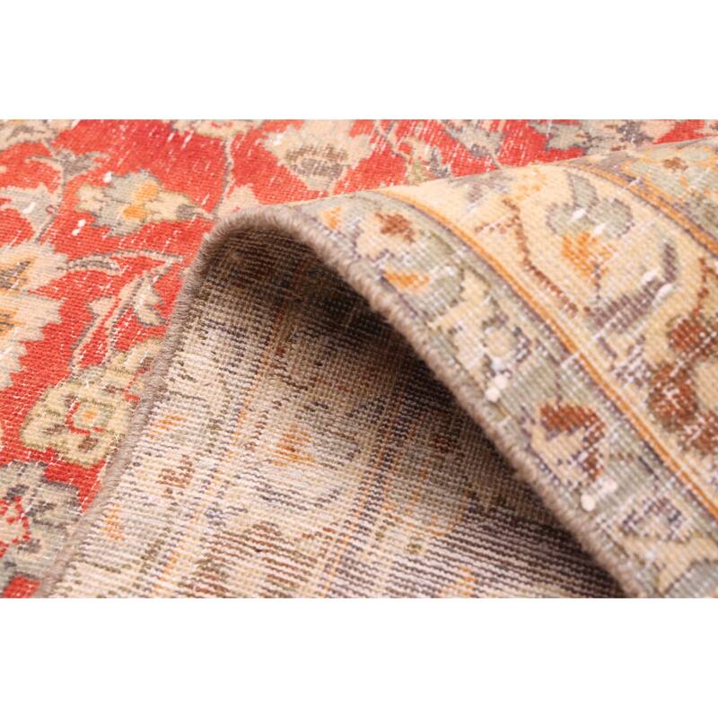 ECARPETGALLERY Hand-knotted Antalya Vintage Red Wool Rug - 9'5 x 13'5