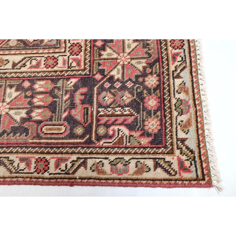 ECARPETGALLERY Hand-knotted Antalya Vintage Light Red Wool Rug - 6'4 x 9'1