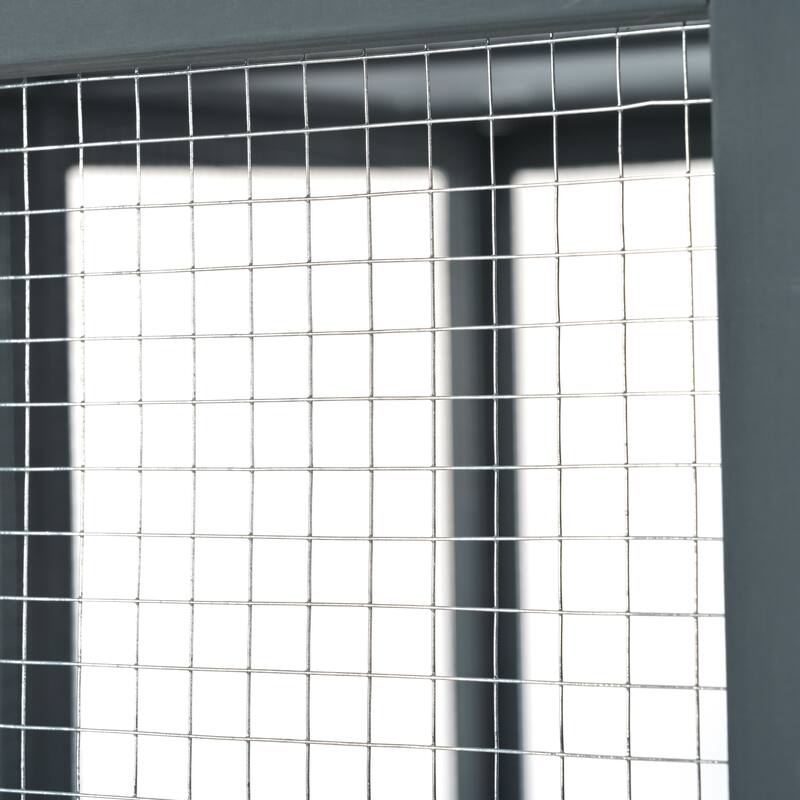 Outdoor Cat Catio Enclosure with Double Enter Doors & Climbing shelves, Weatherproof Pine Wood Playground with 7 Wood Boxes