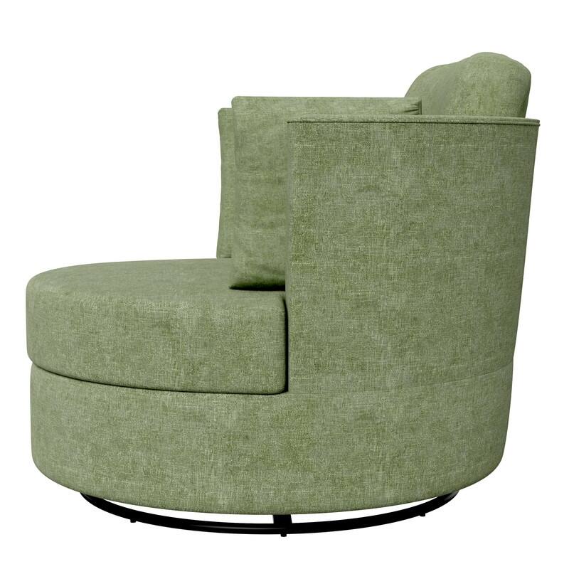Chenille Swivel Soft Modern Upholstered Accent Chair (Set of 2)