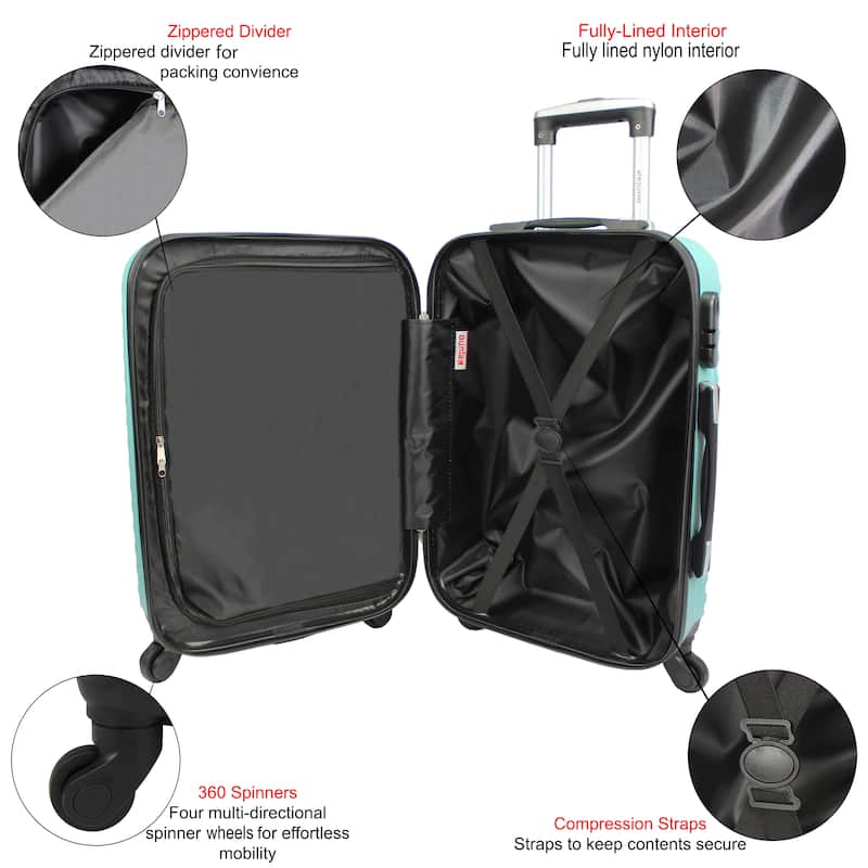 Craft Hardside 24-Inch Chequed Lightweight Spinner Luggage