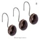 preview thumbnail 1 of 5, Creative Scents Dublin Brown Shower Curtain Hooks - Set of 12