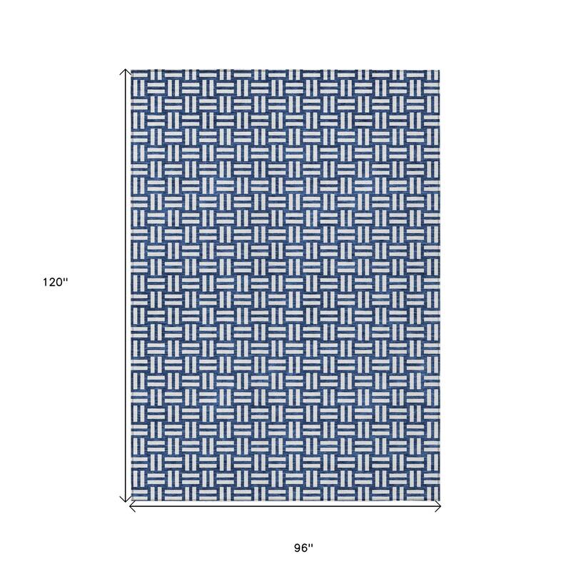 HomeRoots Geometric Transitional Rectangle Outdoor Rug