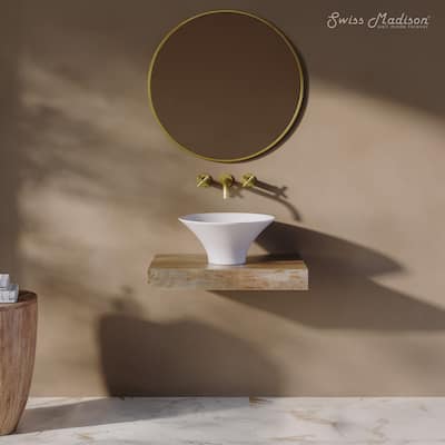 Ivy 16.5" Round Vessel Sink In Glossy White - 16.5
