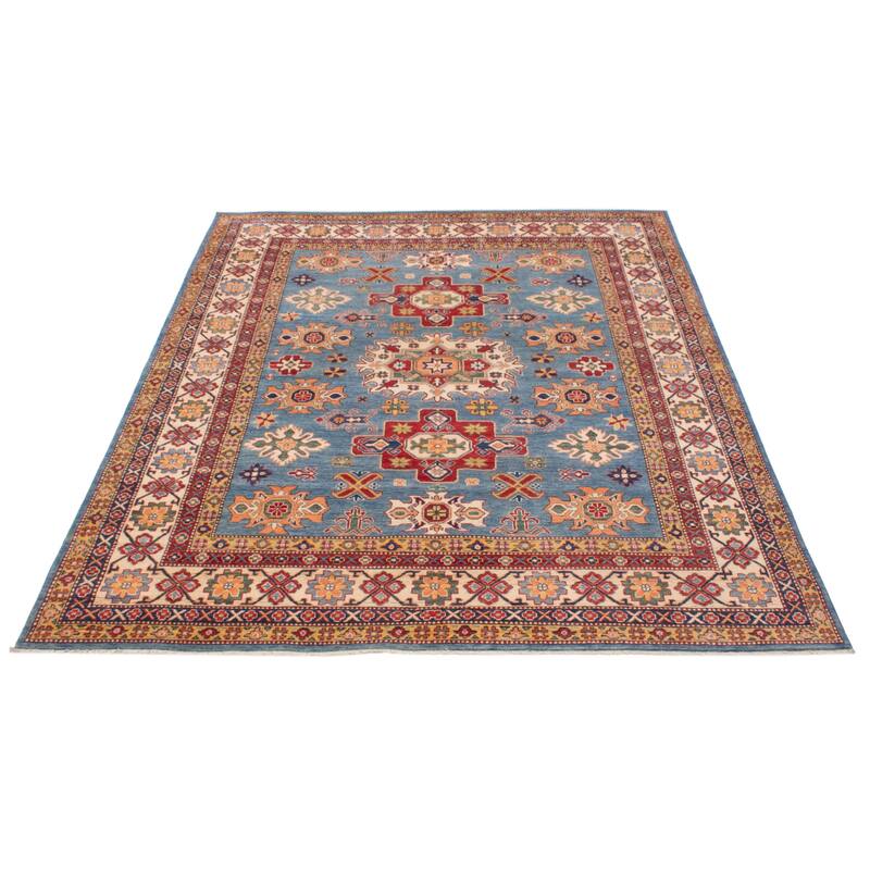ECARPETGALLERY Hand-knotted Uzbek Ghazni Blue Wool Rug - 8'3 x 10'1