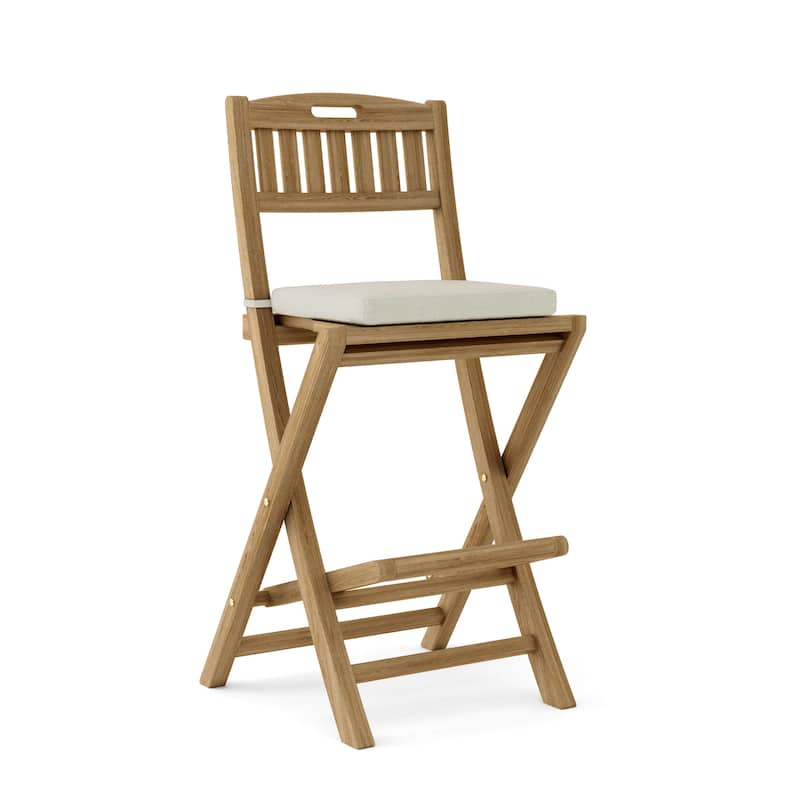 Altavista Teak Outdoor Bar Stool - Foldable - N/A