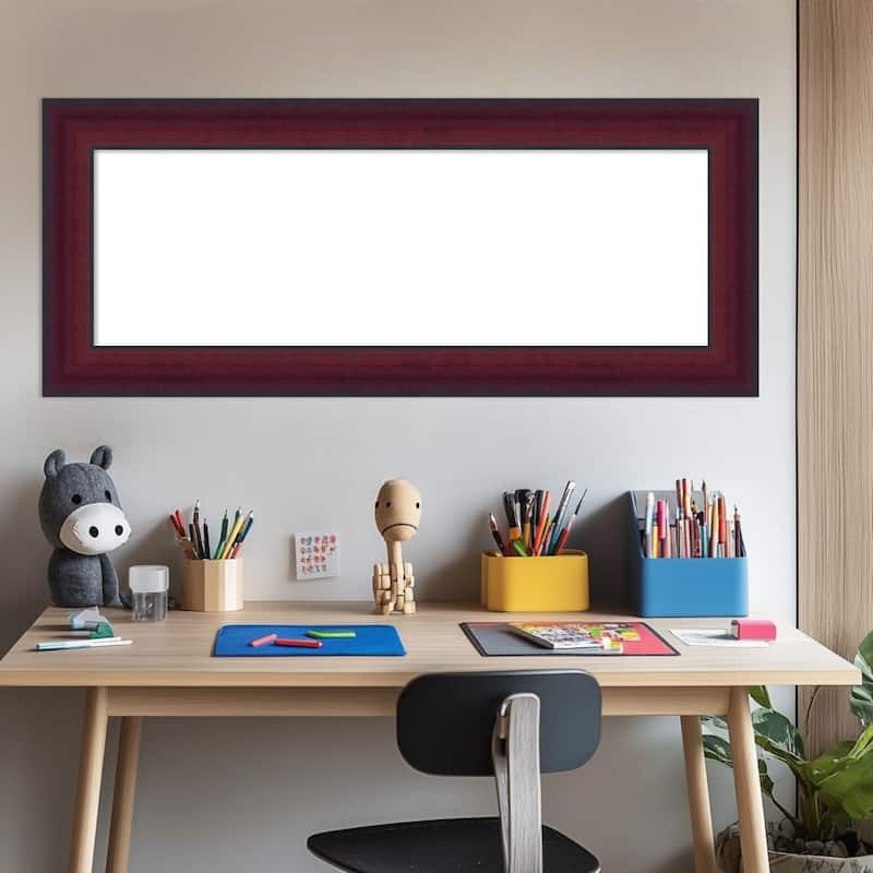 Amanti Art Canterbury Cherry Framed Dry Erase Magnetic Board