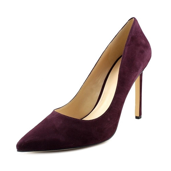 Nine West Tatiana Women Pointed Toe Synthetic Burgundy Heels - Free ...