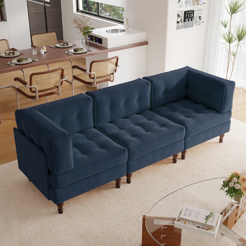 Madison Oversized Upholstered Corduroy Modular Sectional Sofa
