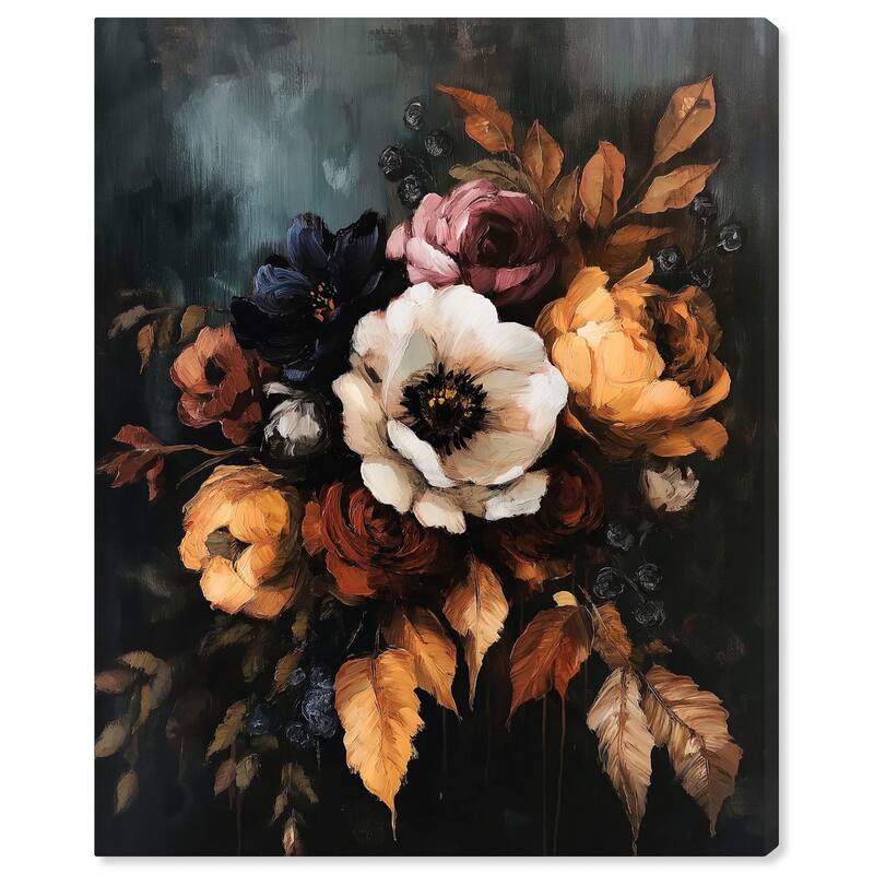 Dark Roses Beauty II Canvas by Art Remedy, Gallery Wrapped - 36" x 45"