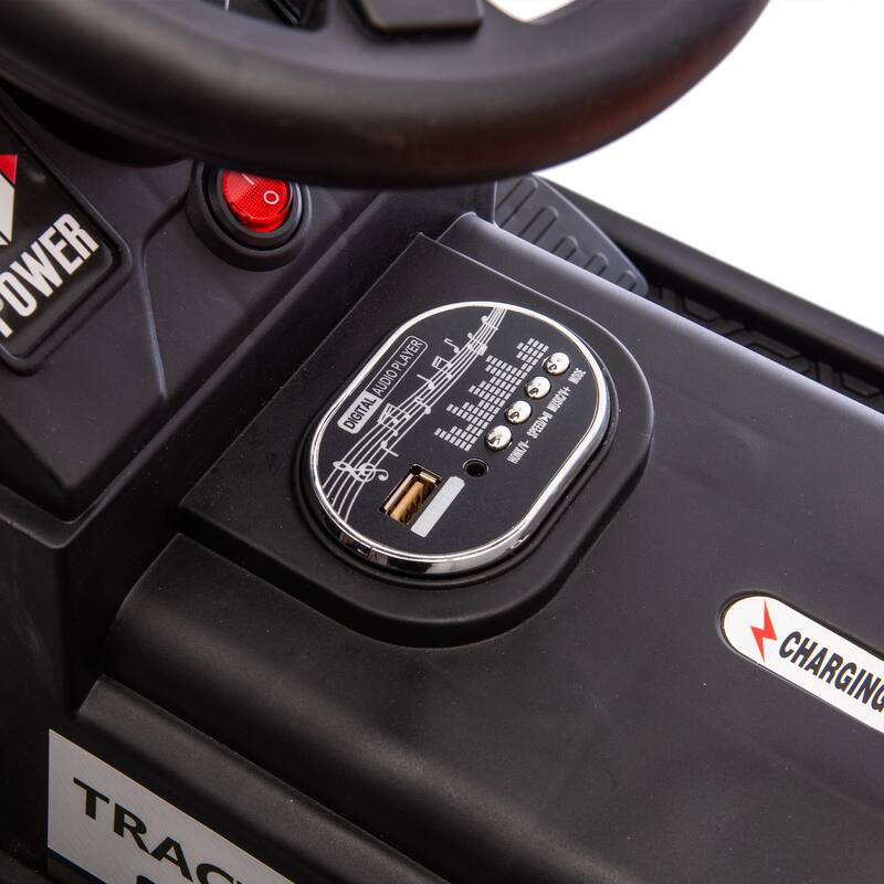 24v Kids Ride-On Electric Tractor Toy W/Parent Remote Control,3-Speed Adjustable,Built-In Music Player,Led Tail-Light