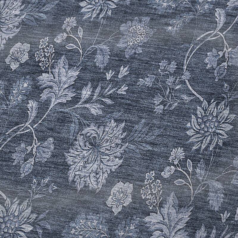 Premium Machine Washable Traditional Floral Sherpa Throw Blanket