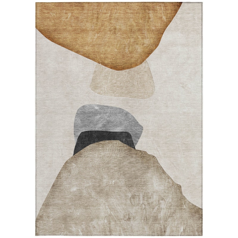 Namo Artistic Abstract Weather Resistant Classic Meets Modern Outdoor Rug